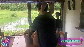 Play Wife porn by wifebucket - big boob mamacita being fucked by the window in a rainy day